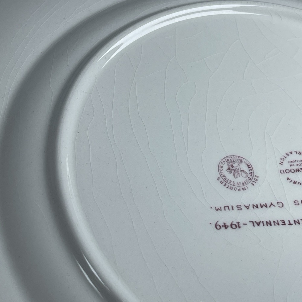 Vintage 1949 Wedgwood Washington & Lee University Doremus Gymnasium Plate 10.75" - Picture 8 of 9